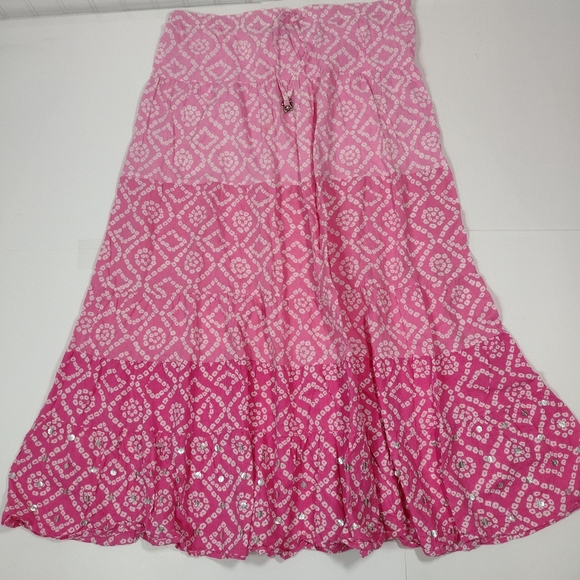 Liz Claiborne Pink and White A-Line Skirt Size (S) - Picture 14 of 14